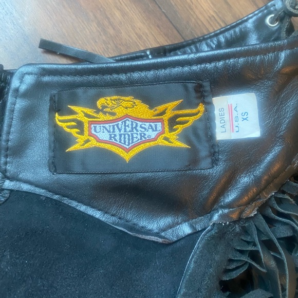 Leather chaps with fringe. Ladies XS - Picture 3 of 3